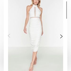 White halter dress size 6